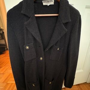 Woolrich Gray and Black Cardigan Sweater